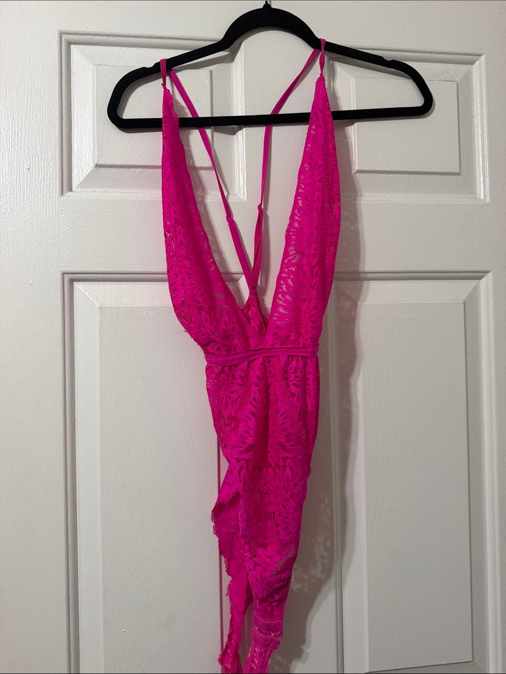 Hot Pink Lace bodysuit